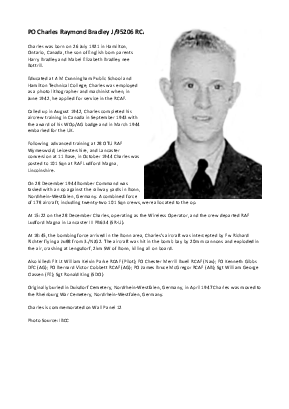 A preview of a PDF biography for Bradley, Charles Raymond